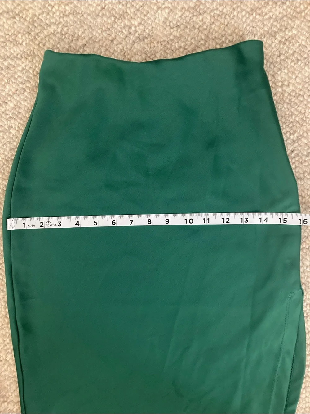 Urban Outfitters Green Satin Midi Pencil Skirt XS